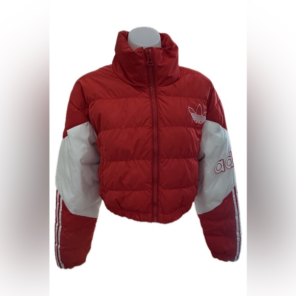 Adidas Cropped Bomber Puffer Jacket - Picture 2 of 11